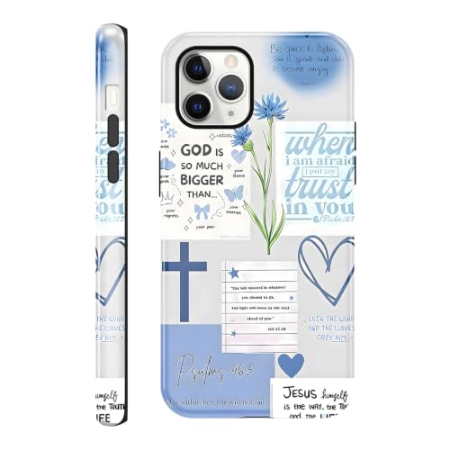 Cute Blue Jesus Christian Phone Case for iPhone 11 Pro 5.8'' - color: Blue, size: iPhone 11 Pro