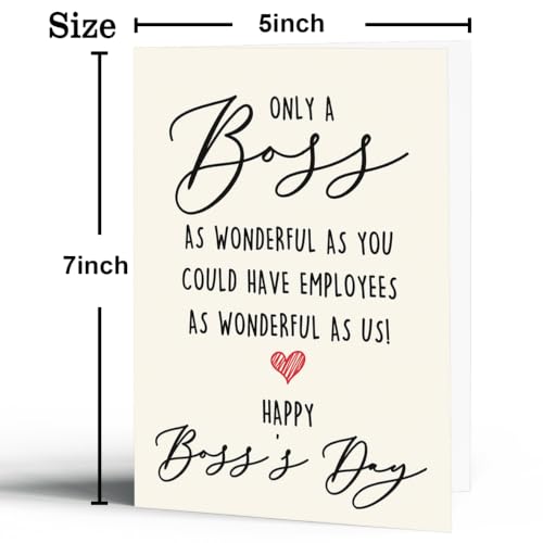 Happy Boss Day Card Gifts, Boss's Day Gifts for Women Men - color: BK-137