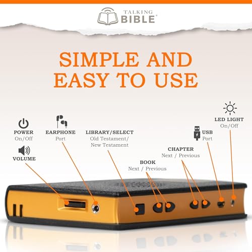 KJV Audio Bible Player | Battery Powered | Black