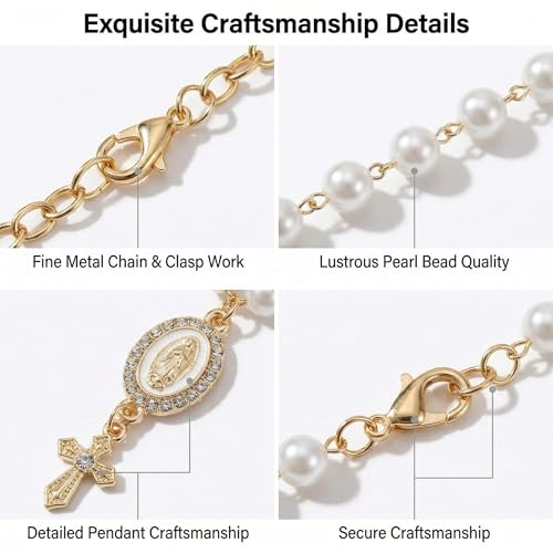 Car Rosary for Car, Steering Wheel Charm, Steering Wheel Rosary Charm Cross - style: B