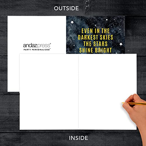 Andaz Press Jumbo Sympathy Card with Envelope, Sorry For Your Loss Card, Love Ones Are Always With Us, Premium Condolences Card with Big Blank Space to Send to Friends, Family, 8.5" x 11", 1-Pack - color: Always With Us