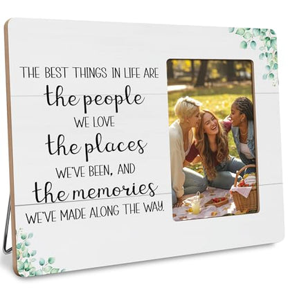 Motivational Picture Frame Gifts for Family Friends, The Best Thing in Life are the People We Love Frames Fits 4x6 Photo - color: Black