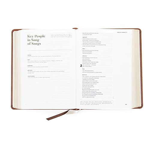 CSB He Reads Truth Bible, Saddle LeatherTouch, Black Letter, Wide Margins, Journaling Space, Study Tools, Reading Plans, Maps, Charts, Easy-to-Read Bible Serif Type