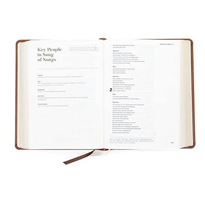 CSB He Reads Truth Bible, Saddle LeatherTouch, Black Letter, Wide Margins, Journaling Space, Study Tools, Reading Plans, Maps, Charts, Easy-to-Read Bible Serif Type