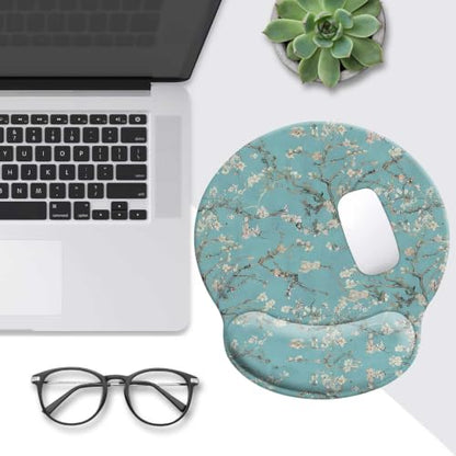 Mouse Pads for Desk, Ergonomic Mouse Pad with Wrist Rest Gaming Mousepad - color: Round-B3