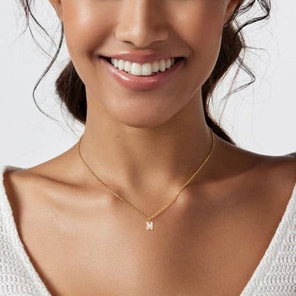 Airmb Cross Necklace for Women Choker 14K Gold/925 Silver Plated Dainty Choker Small Cross Pendant Trendy Cute Cross Charm Delicate Necklace Hypoallergenic Faith Jewelry Religious Gifts for Women - color: Gold-Solitaire CZ