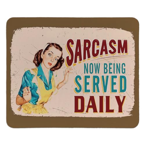 hold fizz Funny Vintage Mouse Pad for Desk, Small Sarcasm Funny Mouse Pad, Vintage Mouse Mat Square Non-Slip Rubber Base Gaming Mousepad for Desk Computer Laptop Office, 9.5x7.9 Inch - color: Funny Saying