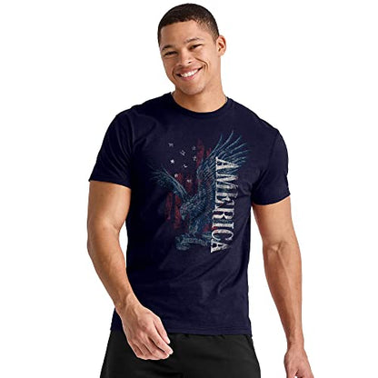 Hanes Men's Essentials Short Sleeve Graphic Tee - color: Eagle America, size: Medium