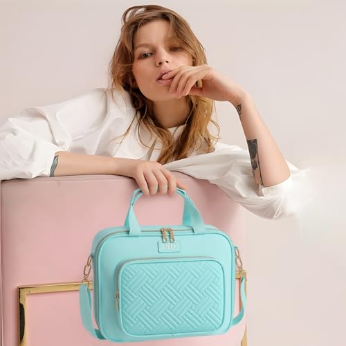 Bible Cover for Women Bible Case, Large Bible Bag, Bible Study Supplies Bible Journaling Kit Book Carrying Case with Bible Highlighters Tabs, Valentines Day Christian Gifts for Women (Blue) - color: Blue