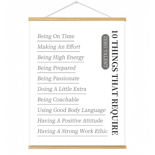 My Coping Tools A to Z Kids Poster with Wooden Hanger (10 Things-white, 16" L x 12" W, Framed) - color: 10 Things-white, size: 16"L x 12"W