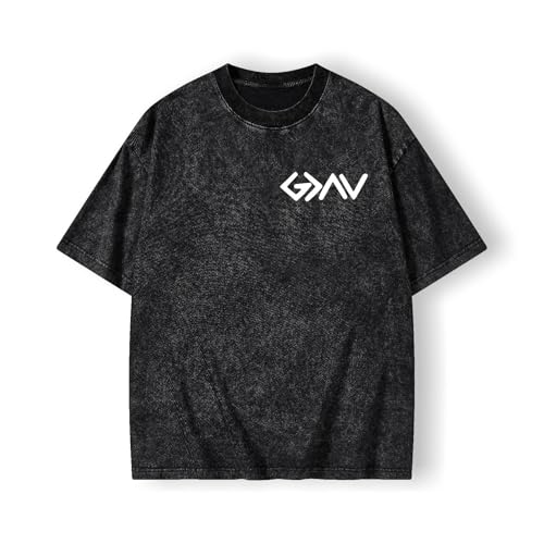 Christian Deadlift Shirts for Men Women Oversized Acid Washed Graphic Tees Jesus Faith GymTee - color: Cross Black, size: Large