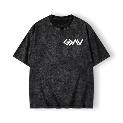 Christian Deadlift Shirts for Men Women Oversized Acid Washed Graphic Tees Jesus Faith GymTee - color: Cross Black, size: Large