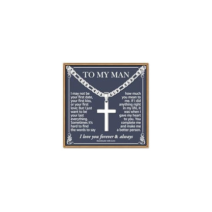 IEFLIFE Gifts for Son Men - Gifts for Son Grandson Boy Cross Necklaces - color: Man