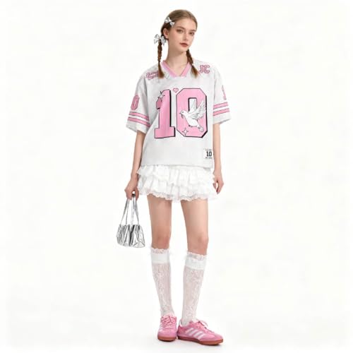 Holy Dove Christian Jersey for Women Men Oversized Breathable Mesh Shirt Faith Graphic Tees V Neck Religious Summer Novelty - size: XX-Large