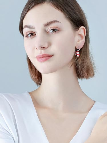 Dorunmo 925 Sterling Silver Dangle Drop Earrings for Women Holiday Earrings Hypoallergenic Halloween Christmas Jewelry Festival Gifts for Women - style: Christmas-Penguin