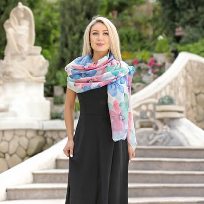 vimate Lightweight Scarf for Women Fashion Head Cover Hijab Cotton Voile Scarf Shawl Wrap for Spring Fall Winter Season - color: F4#.style 70