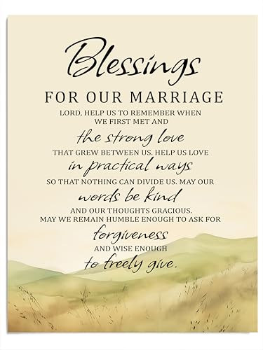 Blessings for Our Marriage Prayer Wall Art Print, 11x14 Unframed - size: 14"L x 11"W, style: Unframed