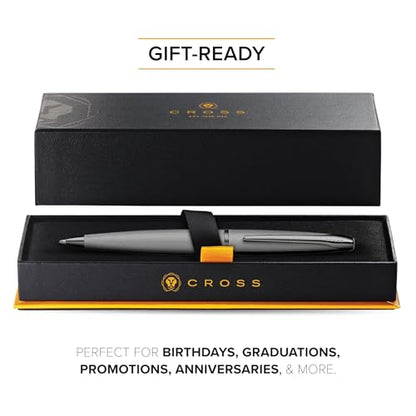 Cross ATX Ballpoint Pen, Medium Point, Black Ink - color: Sandblasted Titanium Gray