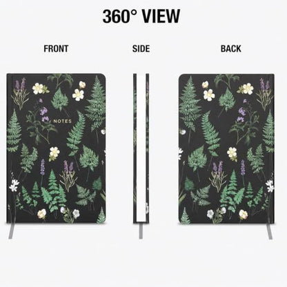 WORLD TRAVELER Large Lined Journal Notebook 256 Ruled White & Ivory Pages - color: Ferns