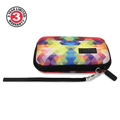 USA Gear Hard Case Compatible with Wonder Bible KJV the Talking Audio Bible Player, Wonder Bible NIV, Cable, Earbuds & More - Scratch Resistant Interior, Wrist Strap (Case Only) - Geometric - color: Geometric