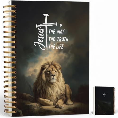 Christian Notebook Journal - Trust in the Lord with All Your Heart Christian Gifts for Women, Inspirational Bible Journal Notebooks for Note Taking, Bible Study, Prayer & Church Notes, A5 Spiral Notebook (Jesus-Grey) - color: Jesus-Grey