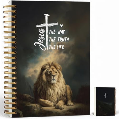 Christian Notebook Journal - Trust in the Lord with All Your Heart Christian Gifts for Women, Inspirational Bible Journal Notebooks for Note Taking, Bible Study, Prayer & Church Notes, A5 Spiral Notebook (Jesus-Grey) - color: Jesus-Grey