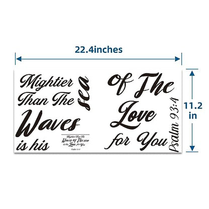 Psalm 93:4 Bible Verse Wall Decal, Christian Scripture Wall Sticker