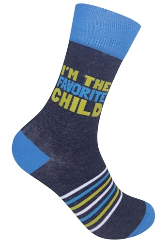 FUNATIC Crazy Socks with Funny Sayings - Novelty Gift for Men, Women, Adult - color: Favorite Child