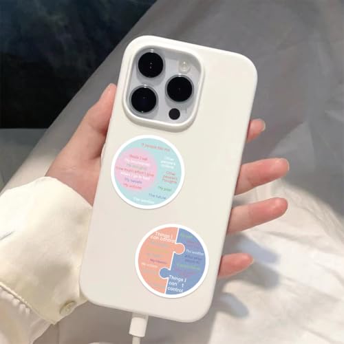 50Pcs Breath Calm Anxiety Sensory Stickers Waterproof Vinyl Decals - color: Anxiety Relief