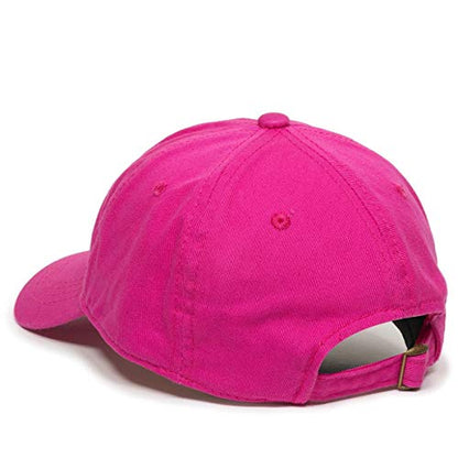 Praying Hands with Cross Baseball Cap Embroidered Cotton Adjustable Dad Hat - color: Fuscha