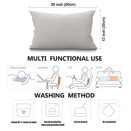 Smooffly Grunge American Flag USA Flag Black and White Waist Lumbar Cotton Linen Home Living Room Decorative Throw Pillow Cases Cushion Cover 12x20 Inch Rectangle Waist Pillowcase - color: Md035