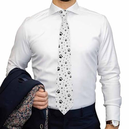 funny Ties for Men Business Novelty Men's Neckties for Festival Holiday Party Valentine's Day Wedding Christmas - color: Cute Paws