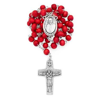 Mondo Cattolico Rosary Beads catholic for Women and Men from Vatican, Five-Decade Rosary - Rose Petals - Perfect Catholic gifts - style: Pope Francis