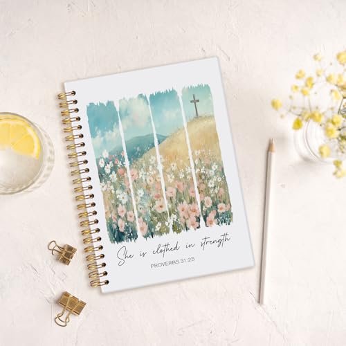 MOFUYU Christian Notebook for Women,Bible Journal,Christian Gifts - color: Jesus is the light-flower