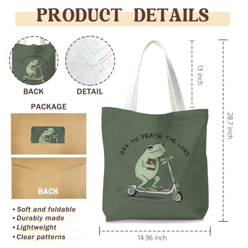 Bible Tote Bags Cute Christian Preppy Canvas Tote Bag Christian Gifts for Women Reusable Shopping Bags(Parent) - color: Christ-8