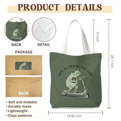 Bible Tote Bags Cute Christian Preppy Canvas Tote Bag Christian Gifts for Women Reusable Shopping Bags(Parent) - color: Christ-8