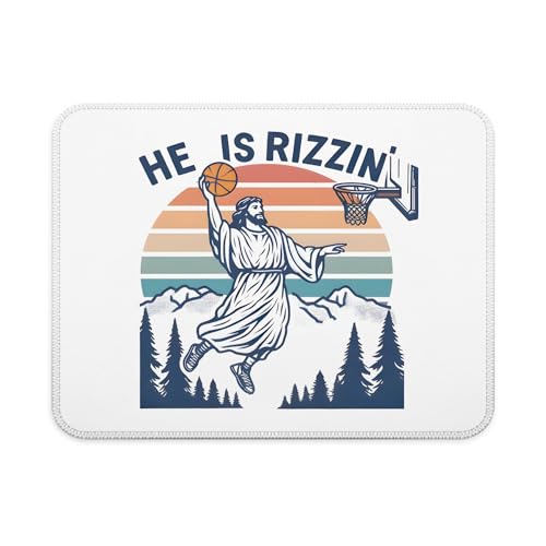 Funny Christian Mouse Pad, Religious Easter Gifts for Women, Bible Verse Mouse Pad for Work Computers Laptop Home Office Dorm Desk Accessories, 9.5x7.9 Inch - color: Interesting text Mouse pad H