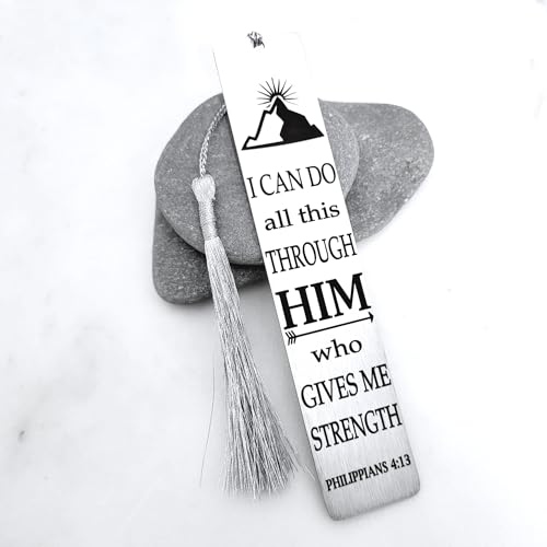 Christian Psalm Bookmarks, Bible Verse Gifts, Metal Bookmarks (Philippians 4:13 Bookmark Gifts) - color: Philippians 4:13 Bookmark Gifts
