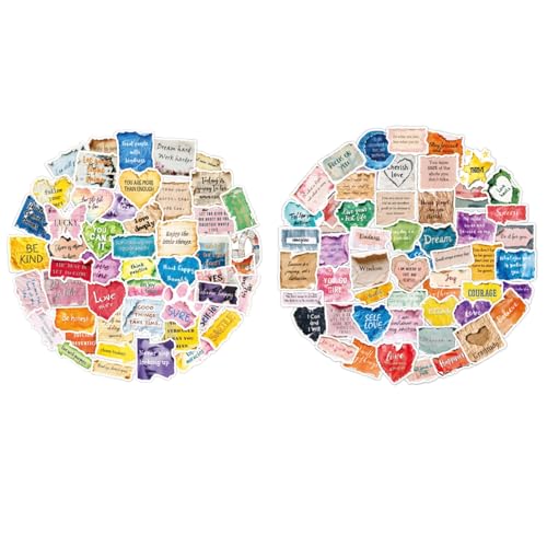 100PCS Shredded English Inspirational Stickers for Laptop Journal Scrapbook Phone Water Bottle Notebook Luggage Computer Skateboard Bike,Encouraging Affirmation Waterproof Decal for Girl Teen Adult - color: Shredded English