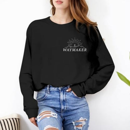 Pairxily Womens Christian Sweatshirt Inspirational Religious Faith Sweatshirts Graphic Crewneck Long Sleeve Shirts - color: Black, size: X-Large
