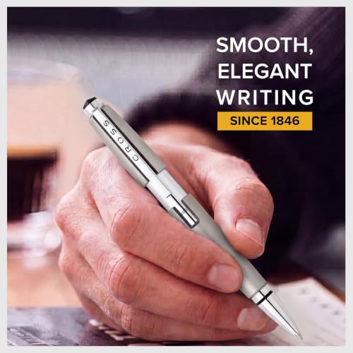 Cross Edge Sonic Titanium Gel Rollerball Pen, Medium Point, Black Ink - color: Titanium Grey