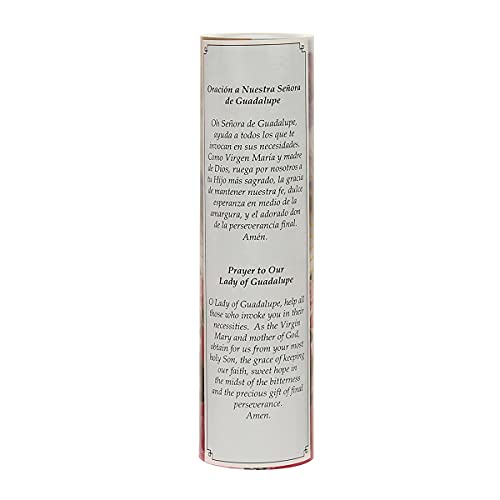 Virgin of Guadalupe Flameless LED Prayer Candle, Unique Religious Decoration, Gift Idea for Mothers Day, Birthday, or Any Holiday 8.2 Inches - size: 1 Count, style: Virgin of Guadalupe