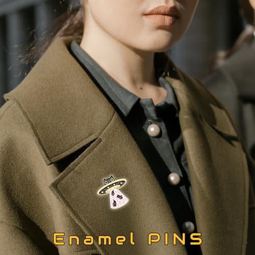 Enamel Pins, Jesus Christ & Cross Pins for Backpacks, Christian Religious God Faith Lapel Pin, Catholic Bedge Brooch for Lanyard, Bag, Hat, Clothes, Jacket, Vest. - style: UFO Cats