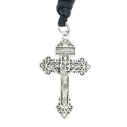 Intercession Paracord Decade Rosary - color: Black/Silver