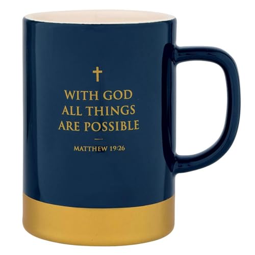 Faithworks Christian Gifts - Large Inspirational Ceramic Stoneware Mug Coffee Cup, 17-Ounces, All Things Are Possible - color: All Things Are Possible