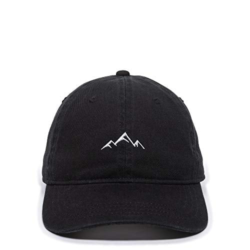 Outdoor Cap Mountain Embroidered Dad Hat Adjustable Soft Cotton Polo Style Unstructured Baseball Cap for Men & Women - color: Black