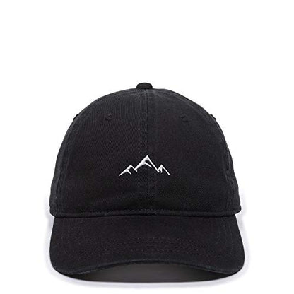 Outdoor Cap Mountain Embroidered Dad Hat Adjustable Soft Cotton Polo Style Unstructured Baseball Cap for Men & Women - color: Black