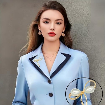 Brooch Pins For Women Fashion Elegant Brooches Lapel Badges Coat Sweater Scarves Shawl Dress Accessory Wedding Party Prom Jewelry - color: golden