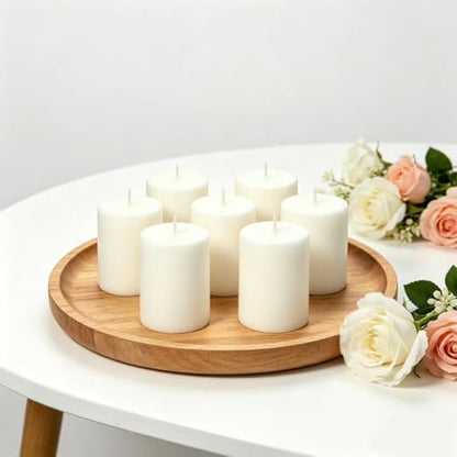 Hosley 2x3 High Pillar Candles, Set of 6. White, Unscented. Bulk Buy. Ideal for Wedding, Emergency Lanterns, Spa, Aromatherapy, Party, Reiki, Candle Gardens O4 - size: 2"D x 3"H-6 count