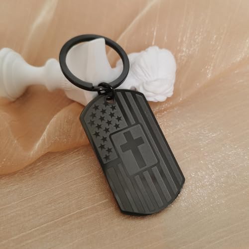 AXEN Christian Gifts for Men, Religious Keychain with Bible Verse Scripture for Dad, Son, Brother, Boyfriend - color: Drive Safe